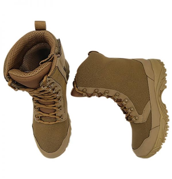 Zip up hunting boots 8" brown Top and side view altai Gear