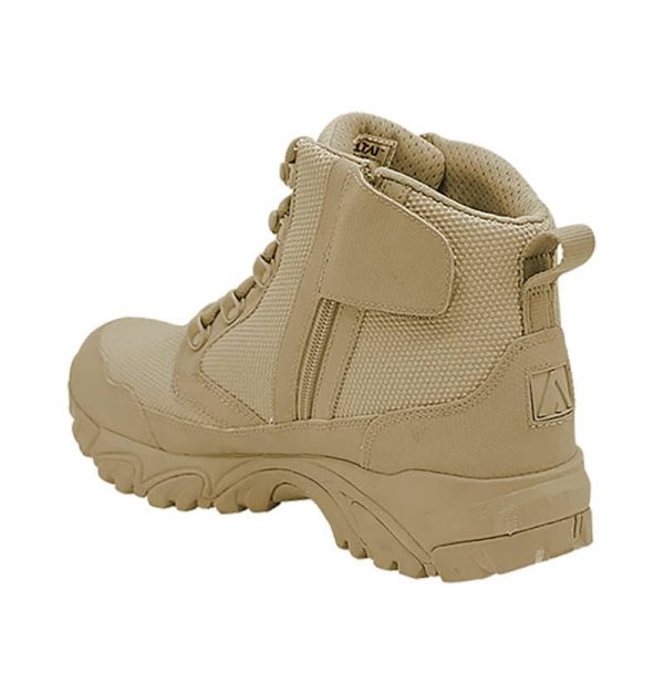 Zip up work boots 6" tan inner heel with zipper altai Gear