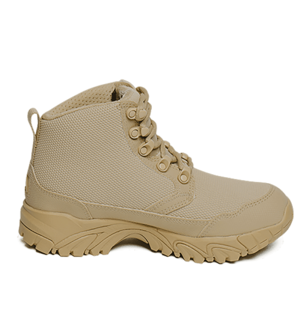Work Boots tan 6" inner side view Altai gear