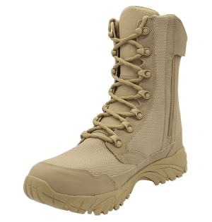 Zip up combat boots 8" tan inner toe with zipper altai Gear
