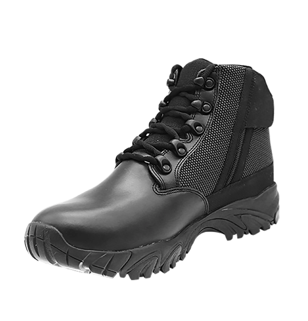 Black side zip uniform boots 6" inner toe with zipper Altai gear
