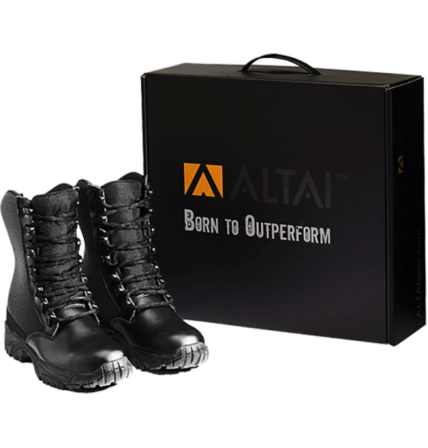 Side Zip black tactical boots 8" black both Pairs with package altai Gear