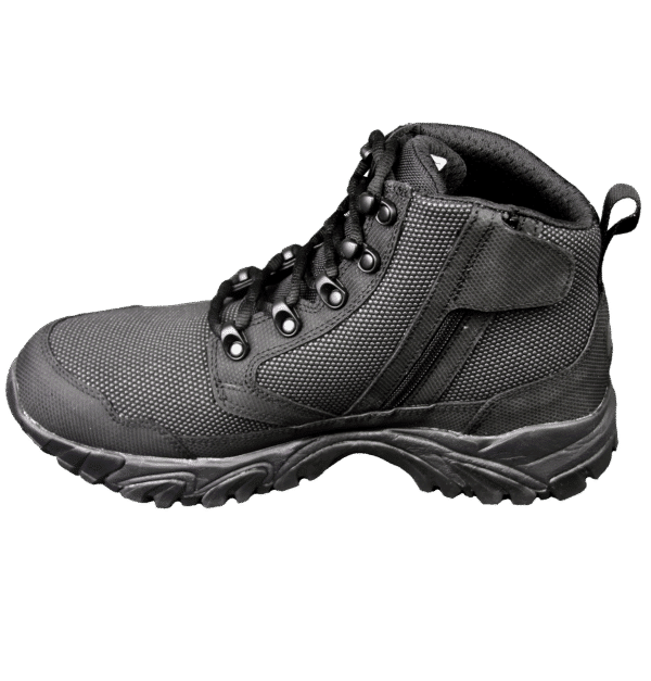 Black Zip up tactical boots 6" inner side with zipper altai Gear