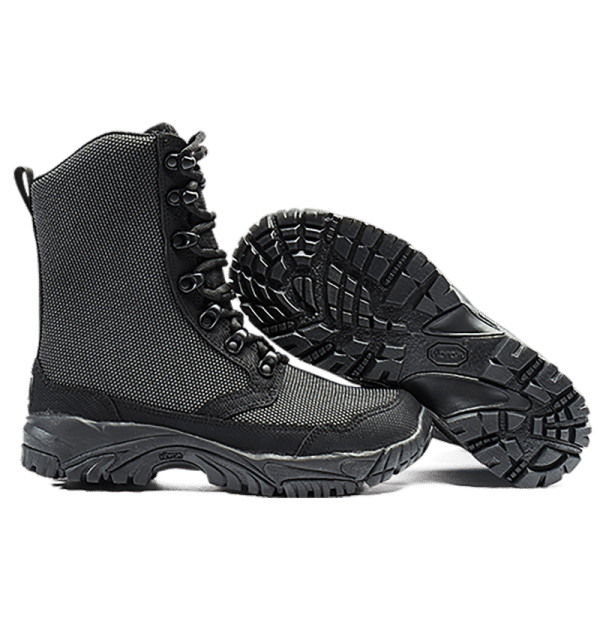Tactical Boots Black Side view and Bottom of Sole Altai gear