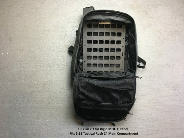 10.75 x 17 rmp molle panel insert for bags main compartment