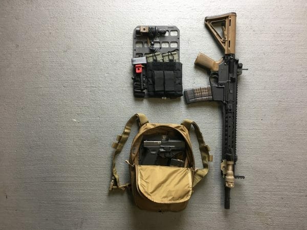 8 X 12.5 RMP molle panel insert for back pack edc kit with mag and pistol and rifle
