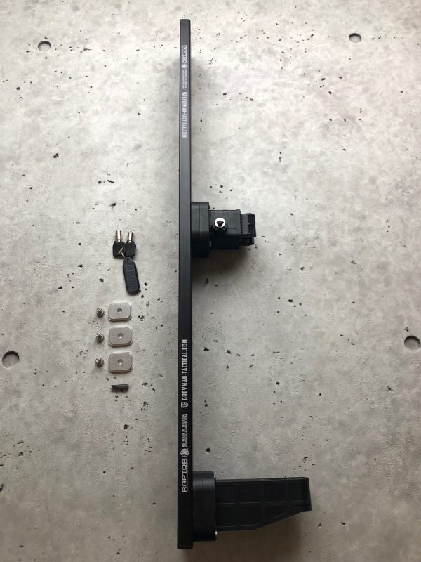 Locking Rifle Rack Kit - Raptor Rail Picatinny for vehicle mounting for molle panel
