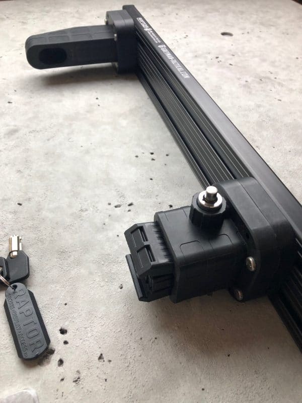 Locking Rifle Rack Kit - Raptor Rail Picatinny for vehicle mounting up close