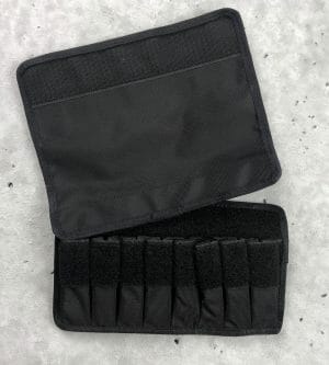 tuff molle pouch for double pistol mags black open